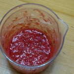 Erdbeeren Minze püriert