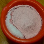 Milchschaum mit Eispulver