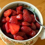 Schüssel mit Erdbeeren