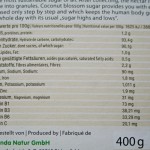 Verpackungsangaben Kokosblütenzucker