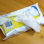 offene Packung Bio-Feuchttücher