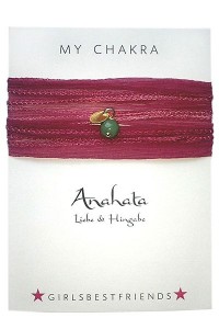 Chakra Armband Liebe weinrot