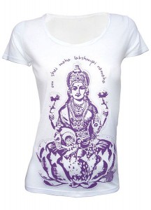 Yoga-Shirt Lucky Lukshmi weiß-violett
