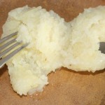 Kartoffelkloß aufgeschnitten