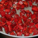 Rote in Bete in der Pfanne