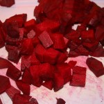 gewürfelte Rote Bete