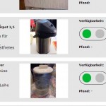 Liste mit Tauschartikeln
