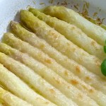 Spargel überbacken in Porzellanform