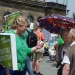 Antje Hermenau auf Demo