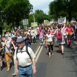 Mussikerinnen auf der Demo Wir haben es satt