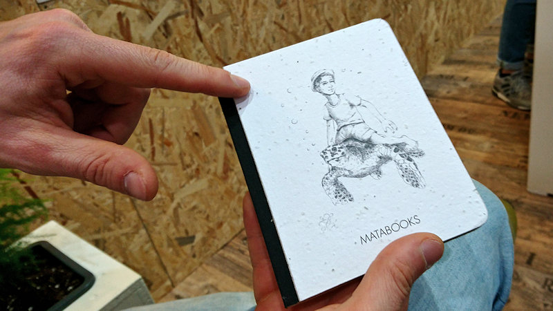 Matabooks Buchcover aus Samenpapier